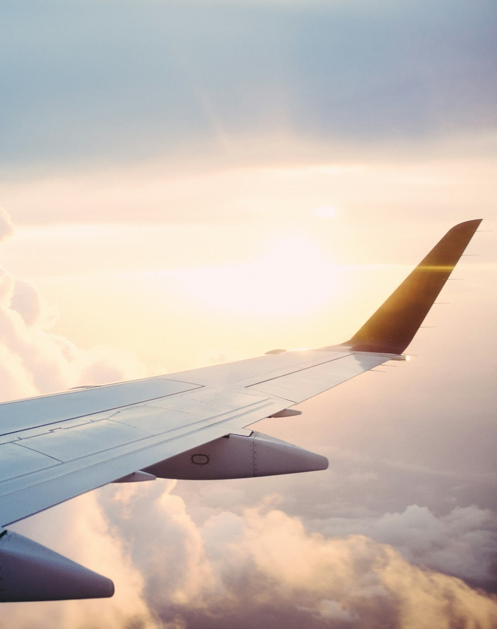 aerial photography of airliner